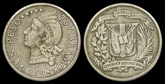 1 peso 1939 République Dominicaine 