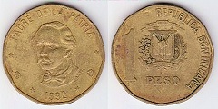 1 peso 1992 République Dominicaine 