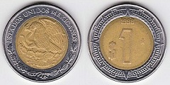 1 peso 1998 Mexique 