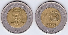 10 pesos 2005 République Dominicaine 