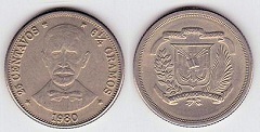 25 centavos 1980 République Dominicaine