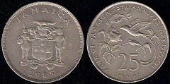 25 cents 1985 Jamaïque 