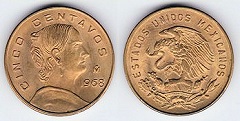 5 centavos 1968 Mexique