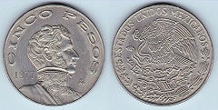 5 pesos 1977 Mexique