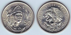 50 centavos 1951 Mexique
