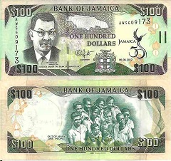 100 dollars 2012 Jamaïque