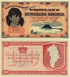 billet 100 kroner 1953 Danemark 