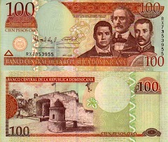billet 100 pesos oro 2006 République Dominicaine 
