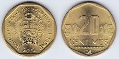 20 centimos 2002 Pérou
