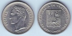 25 centimos 1965 Venezuela 