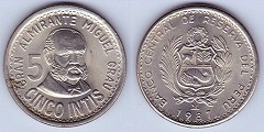 5 intis 1987 Pérou