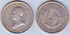 50 centesimos 1917 Uruguay
