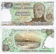 Billet de 50 pesos 1983 Argentine