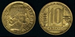 10 centavos 1944 argentine