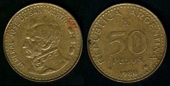 50 Pesos 1980 Argentine 