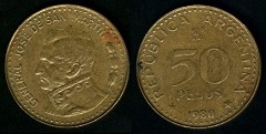 50 Pesos 1980 Argentine 