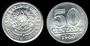 50 centavos 1960 brésil