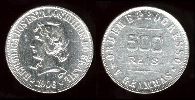 500 Reis 1906 Brésil