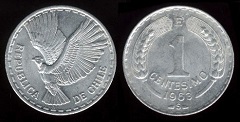 1 Centesimo 1963 Chili