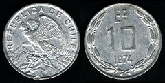 10 Escudos 1974 Chili