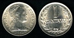 1 Centavo 1954 Colombie