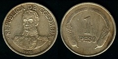 1 Peso 1974 Colombie