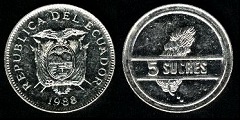 5 Sucres 1988 Equateur