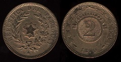 2 Centesimos 1870 Paraguay