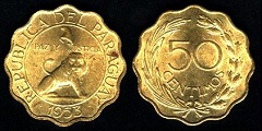 50 Centimos 1953 Paraguay