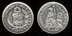 Demi Dinero 1864 Pérou