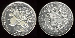 1 Peseta 1880 Pérou