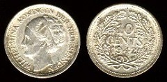 10 Cents 1942 Suriname