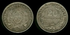 20 Centesimos 1893 Uruguay