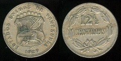 12,5 Centimos 1929 Venezuela