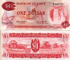 billet 1 dollar 1989 Guyana