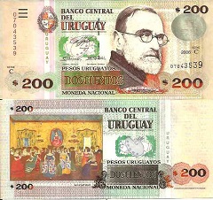 billet de 200 pesos 2006 Uruguay