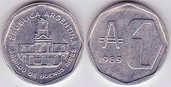 1 austral 1989 Argentine