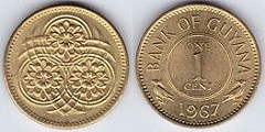 1 cent 1967 Guyana