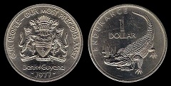 1 dollar 1977 Guyana