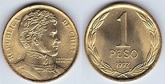 1 peso 1992 Chili