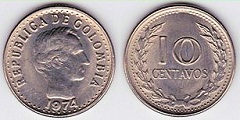 10 centavos 1974 Comobie