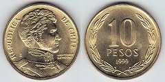 10 pesos 1999 Chili