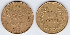 100 pesos 1994 Colombie