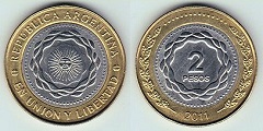2 pesos 2011 Argentine
