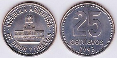 25 centavos 1993 Argentine