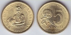 5 Guaranies 1992 Paraguay 