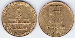 5 pesos 1985 Argentine