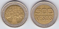 500 pesos 1994 Colombie