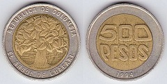 500 pesos 1994 Colombie