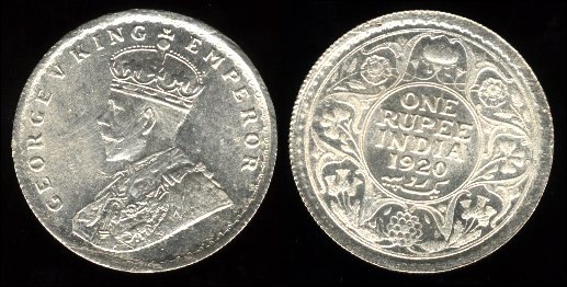 1 roupie 1920 Inde